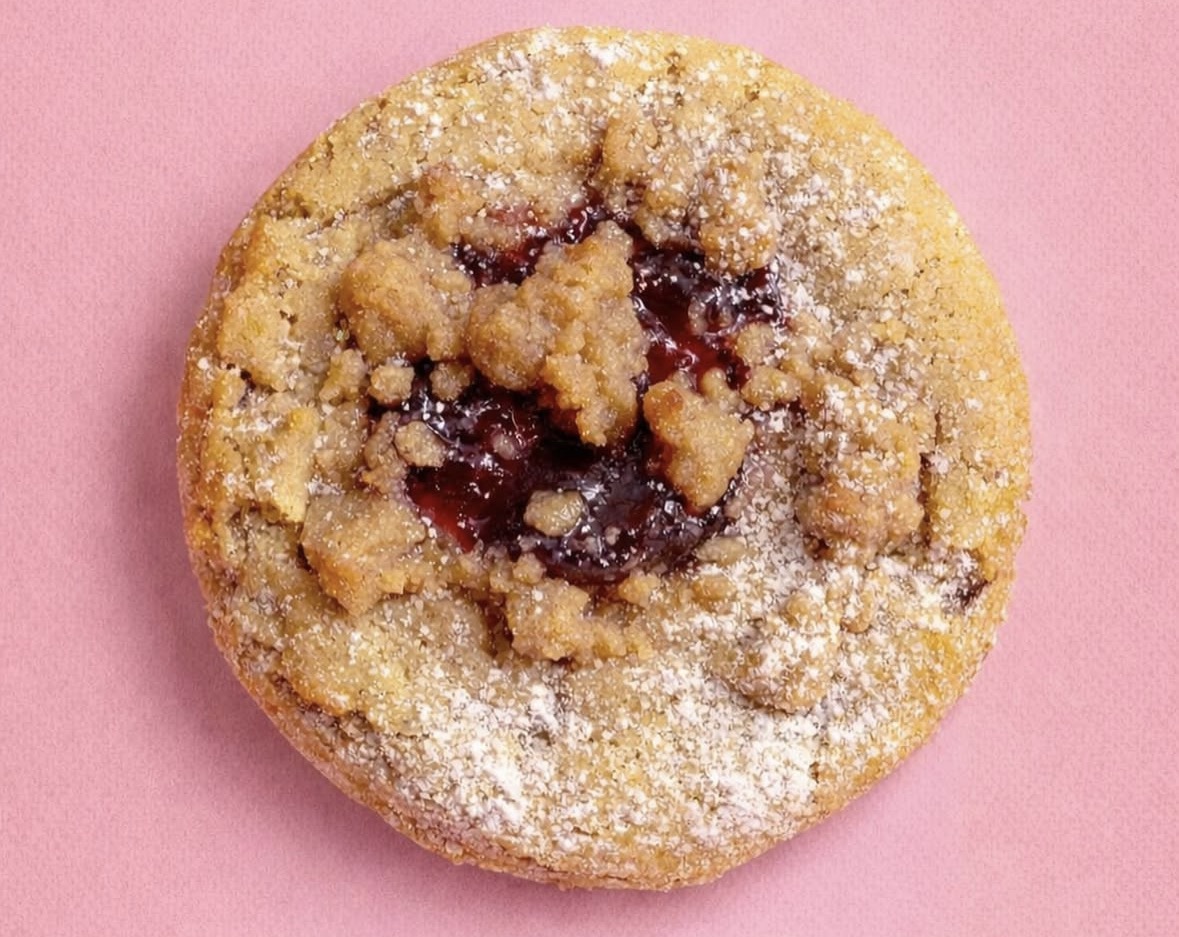 Raspberry Crumb cookie